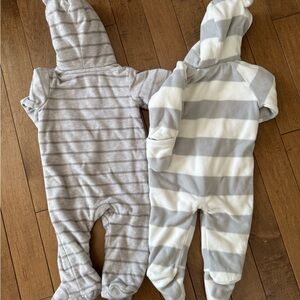 Carter's and Old Navy Gray and Cream Baby Jacket